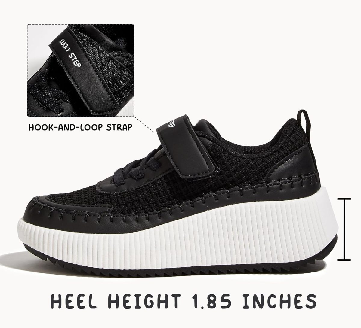 ⁦LUCKY STEP Kid's Glitter Running Sneaker Sparkly Braided Shiny Bling Princess Shoes School Athletic Walking Shoes for Children/Boys/Girls⁩ - الصورة ⁦3⁩