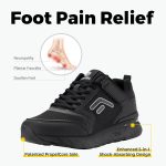 ⁦FitVille Men's Walking Shoes Wide Width Sneaker Running Orthopedic Shoes for Flat Feet Plantar Fasciitis - Rebound Core V7⁩ - الصورة ⁦5⁩