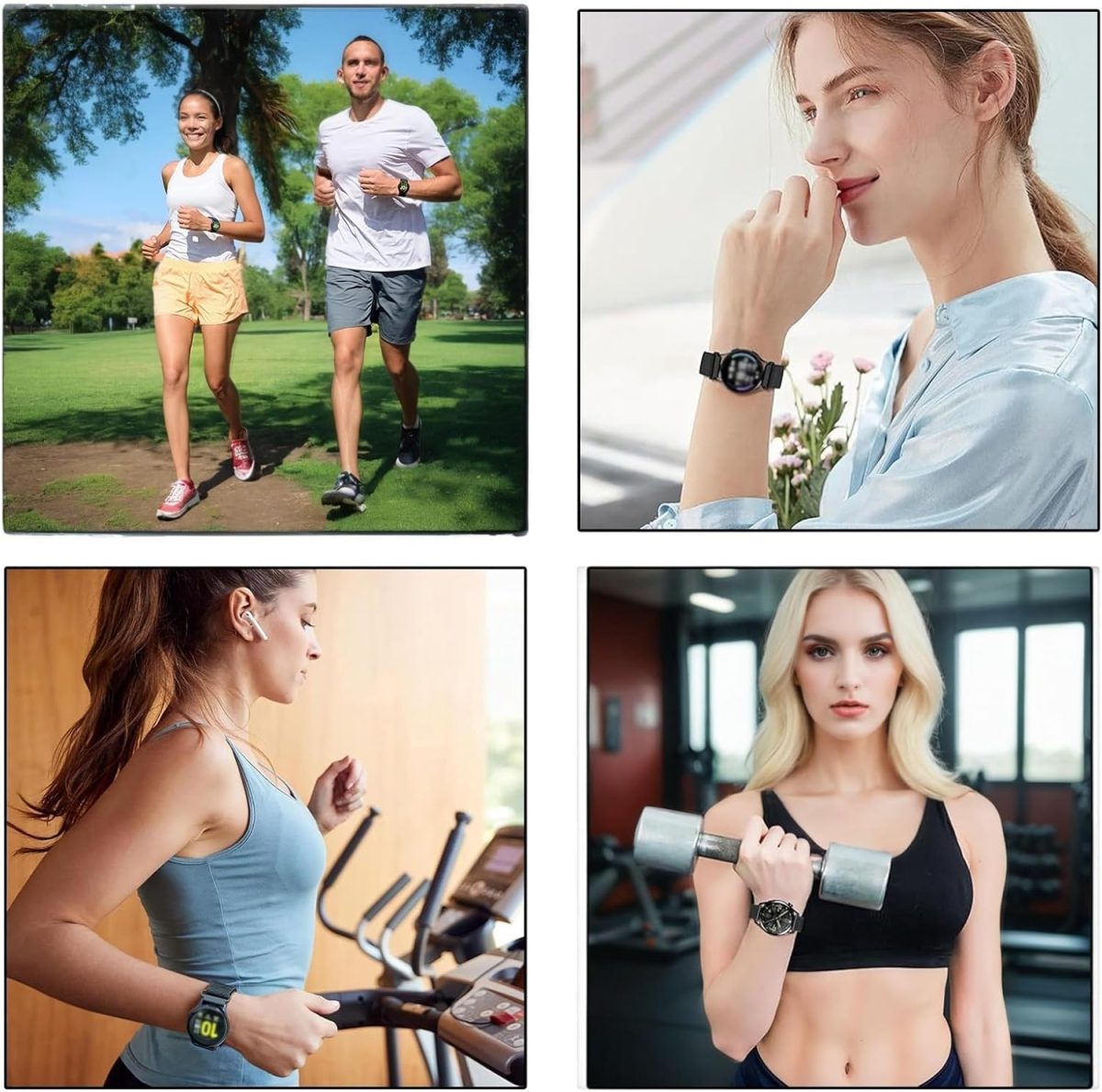 ⁦Duomama Adjustable Nylon Solo Loop Watch Bands for Men - Compatible with 22mm - Quick Release Replacement Wristband - Stretchy Fabric Braided Sport Elastic Straps⁩ - الصورة ⁦4⁩