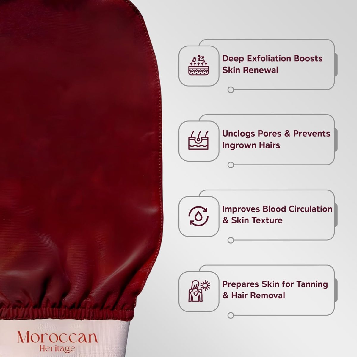 ⁦Premium Organic 100% Silk Kessa not viscose/ليفة حمام مغربي/Glove/Mitt for Pain-Free exfoliation - Moroccan Hammam Bath - Deep Exfoliation - Ideal for All Skin Types to be used w/o Black Soap⁩ - الصورة ⁦6⁩