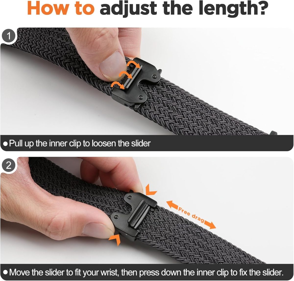 ⁦Compatible with Huawei Watch GT 5 46mm Strap,22mm Woven Nylon Replacement Straps for GT 4 46mm, One-click Replacement Strap for Watch 4/4 Pro/Ultimate with Parachute Buckle⁩ - الصورة ⁦4⁩