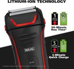 ⁦Wahl Clean & Close Electric Razor Rechargeable Wet/Dry Waterproof Electric Shaver for Cordless Men's Grooming & Beard Trimming - Lithium Ion with Long Run Time & Quick Charge – Model 7064⁩ - الصورة ⁦3⁩