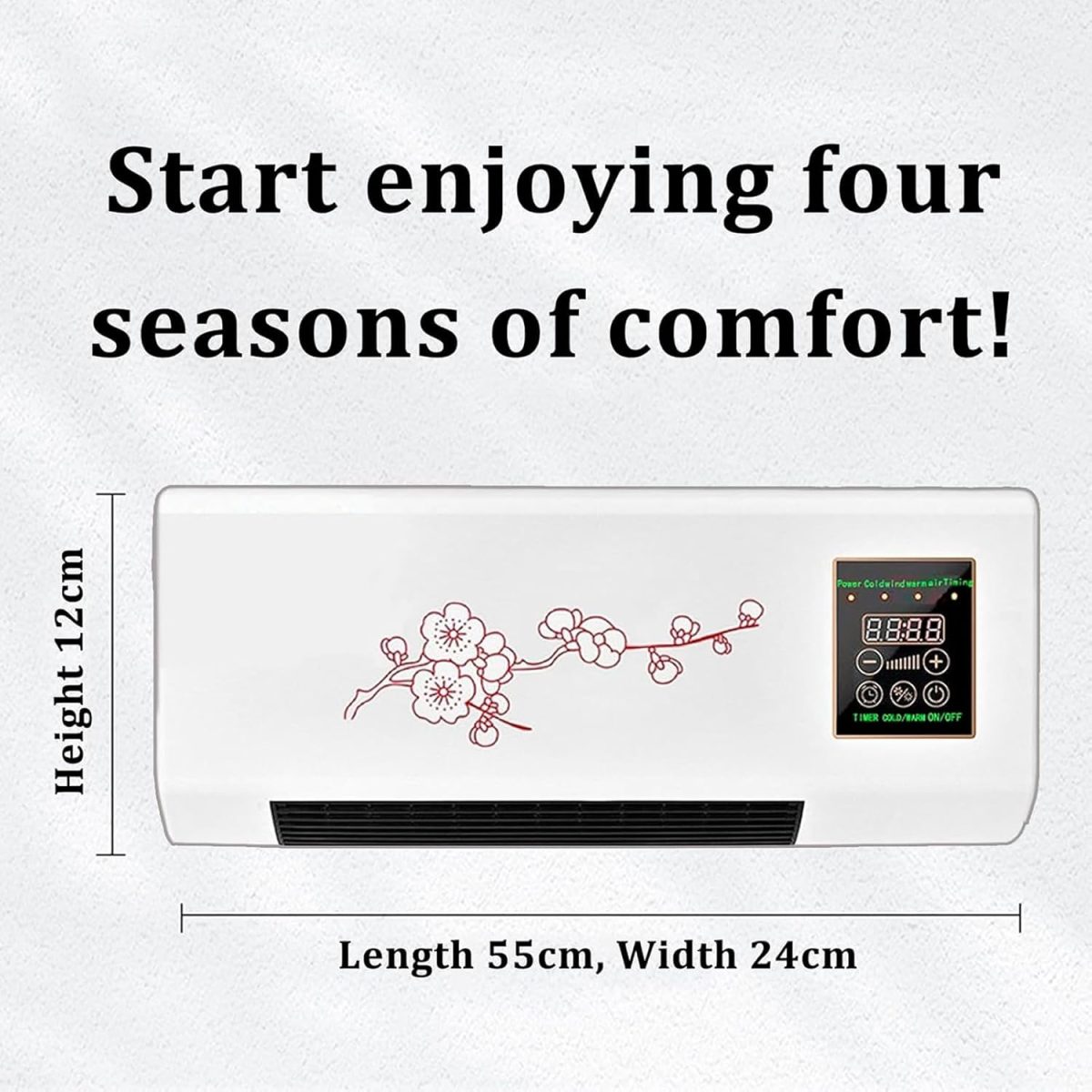 ⁦Ductless Portable Air Conditioner & Bladeless Wall Mount Fan, 3-in-1 Portable AC Unit (Cooling/Fan/Split System) with Remote, Ultra Quiet Design, Easy Install Wall Mount for Bedroom, Home Office⁩ - الصورة ⁦7⁩