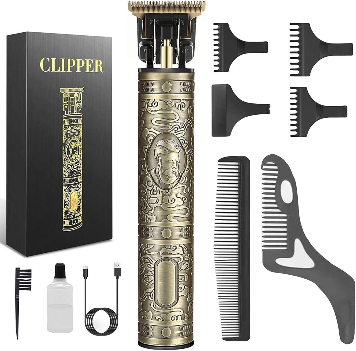PROTON Professional Hair Clippers for Men,Electric Cordless T Blade Trimmers for Barbers,Zero Gapped Liners Outliner Clipper for Beard Hair Cutting