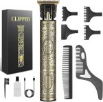PROTON Professional Hair Clippers for Men,Electric Cordless T Blade Trimmers for Barbers,Zero Gapped Liners Outliner Clipper for Beard Hair Cutting
