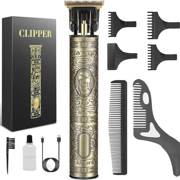 PROTON Professional Hair Clippers for Men,Electric Cordless T Blade Trimmers for Barbers,Zero Gapped Liners Outliner Clipper for Beard Hair Cutting