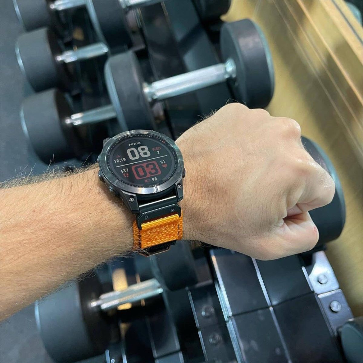 ⁦Compatible With Garmin Watch Band, Super Rugged Nylon Sports Strap With Woven Loop Design, For Fēnix/Forerunner/Approach/MARQ/Quatix/D2 Series Tough Replacement Band For Men⁩ - الصورة ⁦6⁩