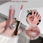⁦MAKINGTEC 5 Colors Shimmery Glitter Lip Gloss Liquid Lipstick Set, Plumping Hydrating Lip Glow Oil, Instense High Reflective Color Lipstick Makeup⁩ - الصورة ⁦4⁩