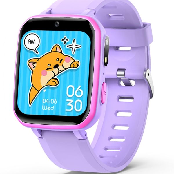 DMG Kids Smart Watch, 26 Educational Games, Music Player, Pedometer, Alarm Clock, Touch Screen, Learning & Activity Tracker Toy Gift for Boys & Girls Ages 4-12, Birthday & Holiday Present (Purple)