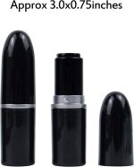 ⁦AUEAR, Empty Lip Balm Lipstick Tubes Container Bullet Shape for Lipstick Lip Balm DIY, Black, 15 Count (Pack of 1)⁩ - الصورة ⁦2⁩