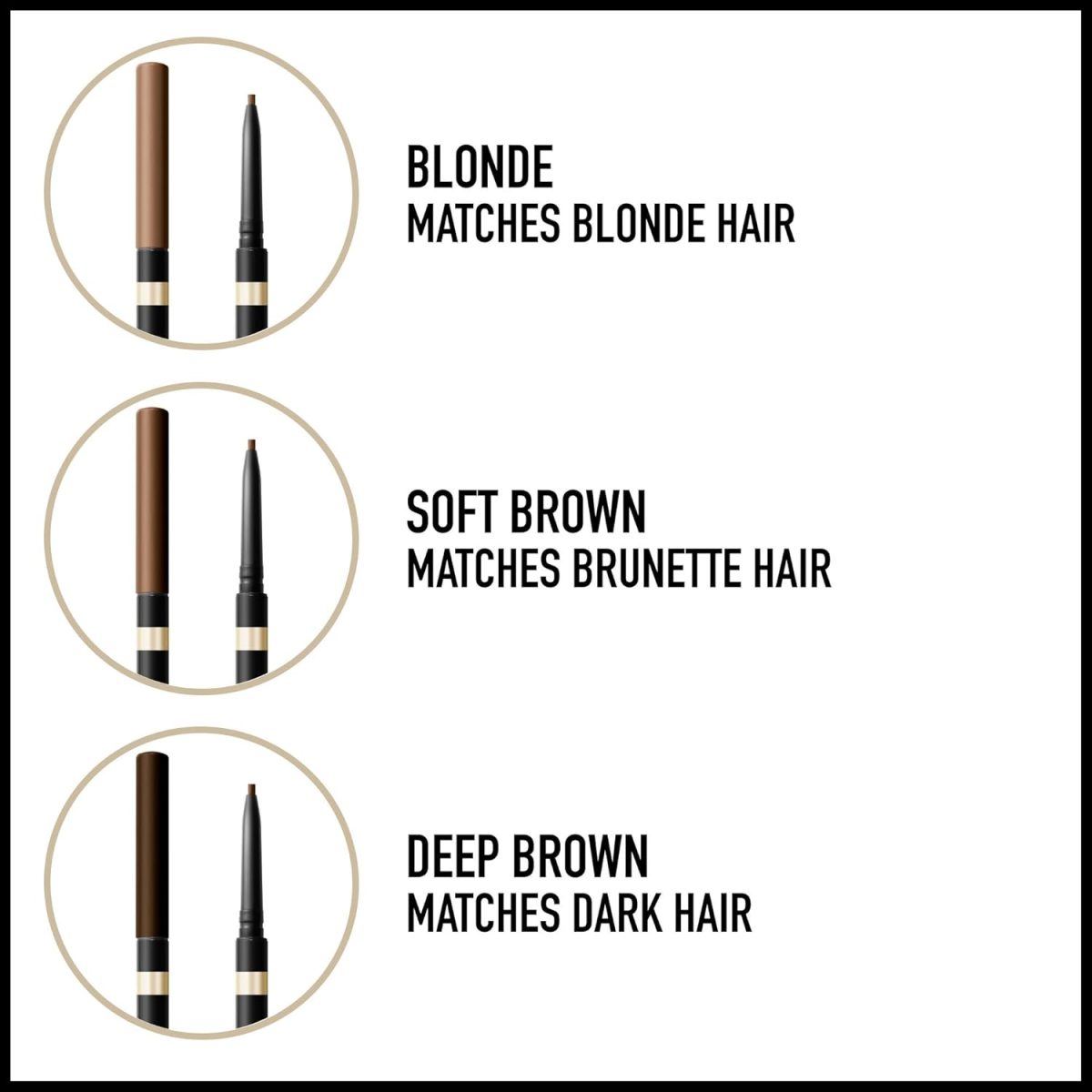 ⁦Max Factor Brow Shaper Eye Brow Pencil, 20 Brown, 1 g⁩ - الصورة ⁦3⁩