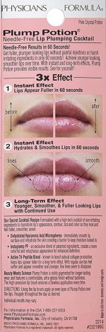 ⁦Lip Plumper Gloss By Physicians Formula Plump Lip Potion Needle-Free Lip Plumper Gloss Cocktail Shade Extension, Pink Crystal Potion, Lip Enhancer, Fuller Lips⁩ - الصورة ⁦5⁩
