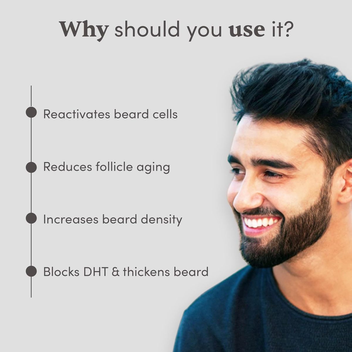 ⁦Man Matters BeardGro Oil-In-Serum 30ml | 4% Anagain, 2% Aminexil & 1% Rosemary | Stronger, Fuller & Thicker Beard Growth | Solves Uneven & Patchy Beard | Lightweight and Fast Absorption⁩ - الصورة ⁦3⁩