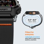 ⁦Spigen Lite Fit Pro designed for Apple Watch Ultra 2 / Apple Watch Ultra 49mm Case with Band - Matte Black⁩ - الصورة ⁦4⁩
