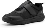 FitVille Shoes for Men Adjustable Slip-on Extra Wide Walking Shoes for Swollen Feet - EasyTop Duo Strap V4