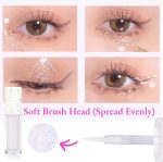 ⁦Geeneiya Liquid Glitter Eyeshadow Korean Makeup Under Eye Shadow Bling,Pigmented, Long Lasting, Quick Drying, Loose Glitter Glue for Crystals EyeMakeup (Colorful Galaxy 01)⁩ - الصورة ⁦4⁩