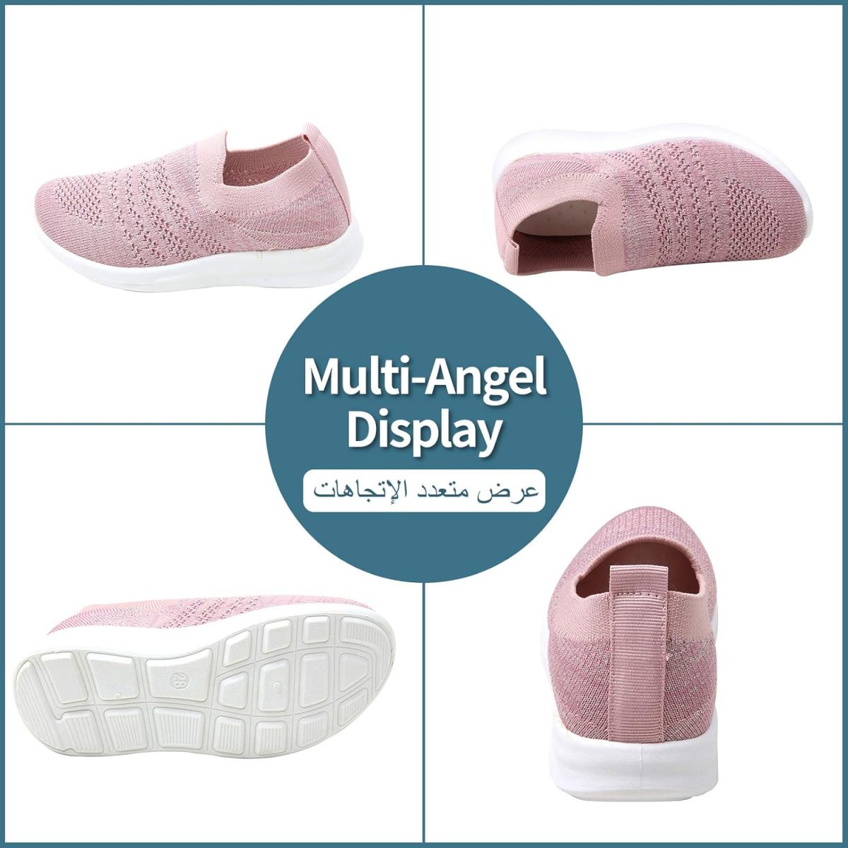 ⁦Girls and Boys Shoes Lightweight Children Running Sneakers Black/Pink/Grey/Blue/Purple Breathable Sports Kids Shoes⁩ - الصورة ⁦3⁩