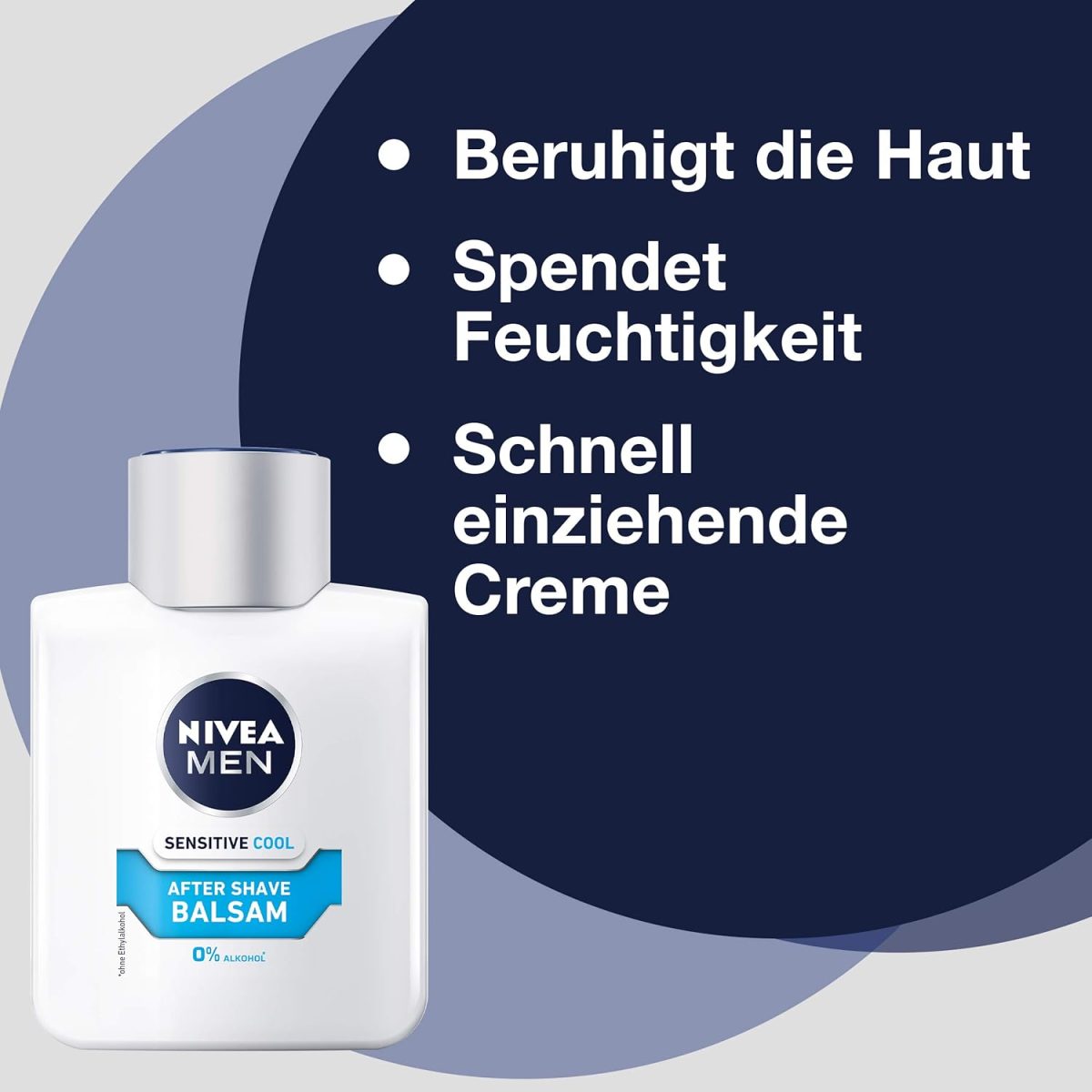 ⁦NIVEA MEN Sensitive Cool After Shave Balsam im 1er Pack (1 x 100 ml), beruhigendes After Shave, Hautpflege nach der Rasur mit Kamille und Algenextrakten⁩ - الصورة ⁦3⁩