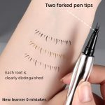 ⁦NOVOLAN Precision Eyebrow Pencil, Long-lasting Formula, Fade-resistant, Natural Look, Multipurpose, Waterproof and Sweatproof, Wild Brow Effect, Water Brow Pencil, 3 Color Bifurcated Pen Tip (#02)⁩ - الصورة ⁦8⁩