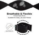 ⁦WOCCI Adjustable Nylon Sport Watch Bands with Hook and Loop Fastener, Quick Release Watch Straps for Men and Women, Band Width 16mm 18mm 19mm 20mm 21m 22mm 24mm⁩ - الصورة ⁦3⁩