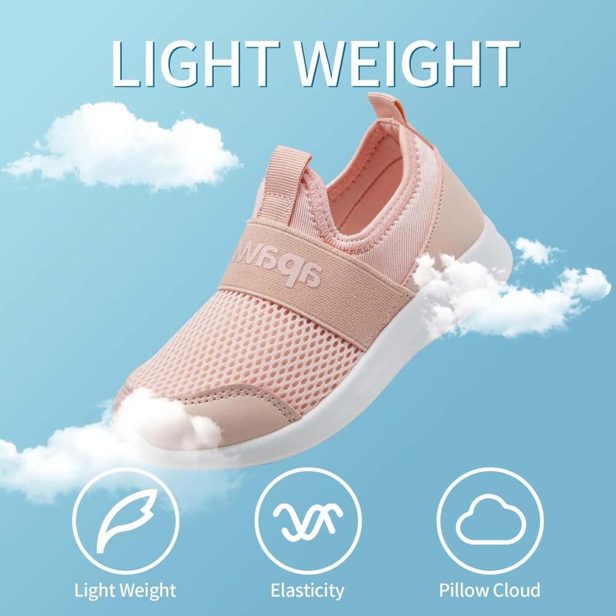 ⁦D.D.Star Kids Shoes Slip on Lightweight Children Running Sneakers Boys and Girls Shoes Breathable Sports Shoes Size 25 to 38.⁩ - الصورة ⁦5⁩