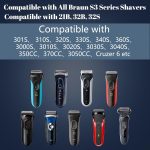 ⁦Shaver Replacement Head Compatible with All Braun Series 3 Shaver, Shaving Head for Men Electric Foil Shaver Cordless Razor Head fit 21B 3000s 3010s 3040s 3050cc 300S 310S 320S 330S 340S 360S 380S⁩ - الصورة ⁦2⁩