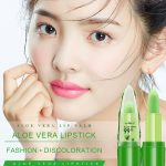 ⁦Skynest 3 Pack Aloe Vera Lip Balm, Moisturizing Lipstick Temperature Color Change Lipstick Long Lasting Nutritious Aloe Vera Lip Plumper Set (Green)⁩ - الصورة ⁦2⁩