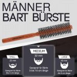⁦The Beardy Bro® Men's Round Beard Brush, Beard Styling, Beard Brush, Hair Dryer Brush, Hair Brush, Comb Men - With Special Nubs for Short to Medium Length Hair (M)⁩ - الصورة ⁦2⁩