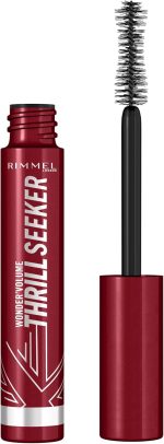 Rimmel London Thrill Seeker Mascara, Liquid Specialty Volumizing Extreme Black 001, 8 ml,