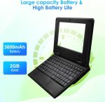 ⁦ZHAOHUIXIN 7" Portable Small Laptop, Android 12 Quad Core with 2GB RAM 32GB ROM Mini Laptop Notebook for Kids,Ideal Gift for Children 's Learning and Entertainment (Black)⁩ - الصورة ⁦5⁩