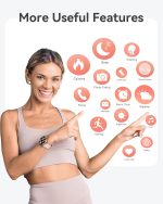 ⁦Parsonver Smart Watch for Women (Call Receive/Dial), 1.43" Fitness Tracker for Android iPhone With Calorie Step Tracking, 100+ Sport Modes, IP68 Waterproof, Rose Gold⁩ - الصورة ⁦8⁩