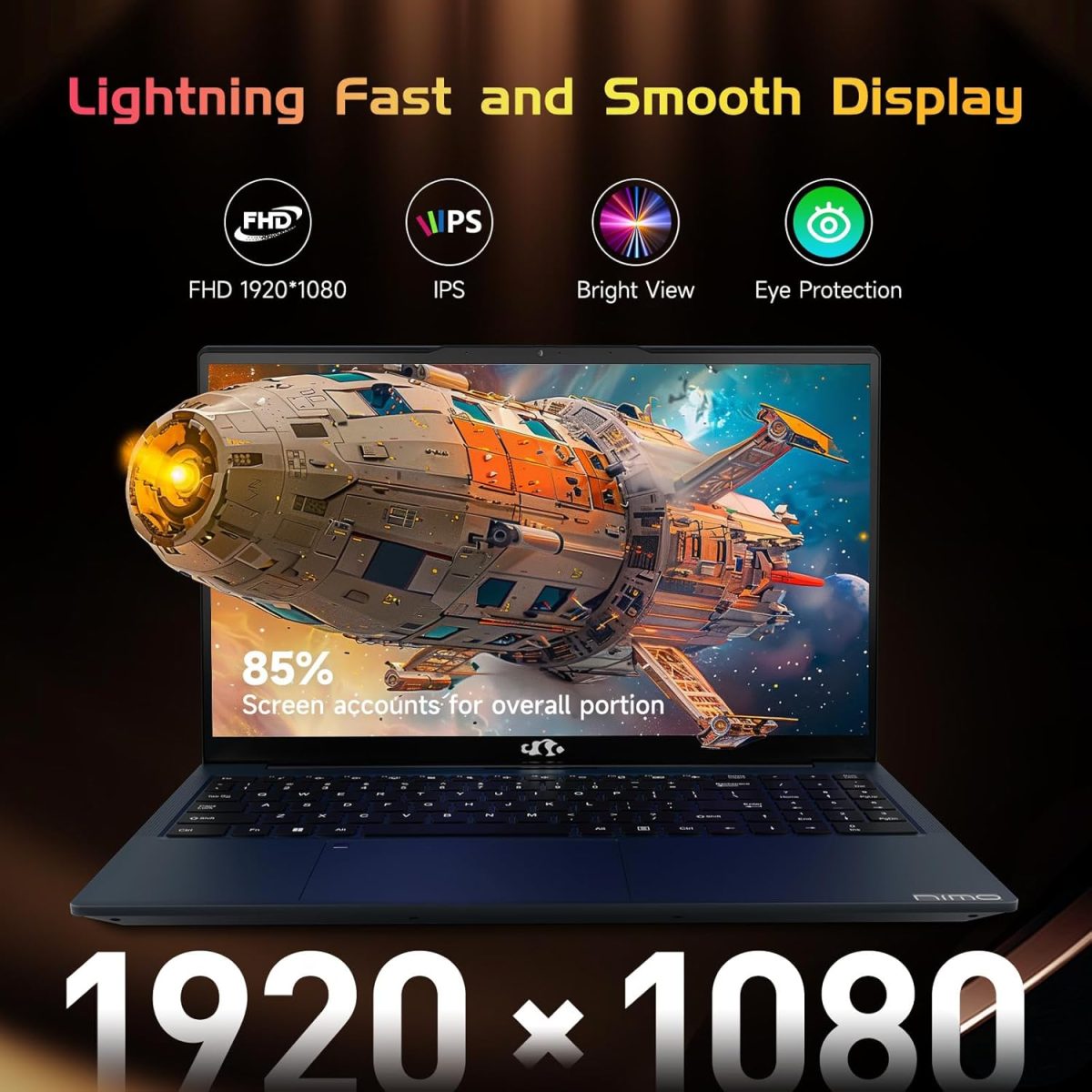 ⁦15.6-FHD-Laptop Student-Laptop, 16GB RAM 1TB SSD, Intel Pentium Quad-Core N100 Processor (Up to 3.4GHz) Backlit Keyboard Fingerprint WiFi 6 BT5.2 Business-Laptop, 2 Years Warranty Windows 12 Laptop⁩ - الصورة ⁦2⁩