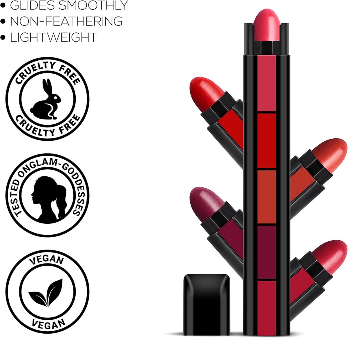 ⁦RENEE Fab 5 5-In-1 Lipstick, 7.5gm⁩ - الصورة ⁦4⁩