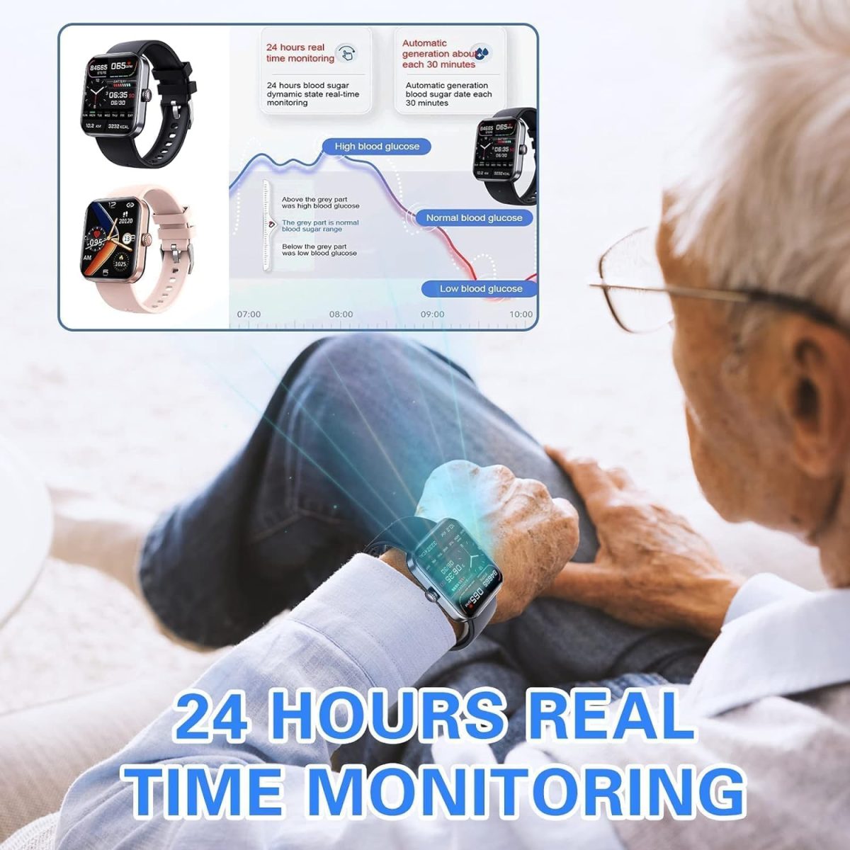 ⁦LYAROMIS 2025 Smart Watch for Men Women, 1.91" HD Smartwatch with 100+ Sports Modes,Blood oxygen test, Heart Rate/Sleep Monitor, Activity Tracker for Android/iPhone(F57L)⁩ - الصورة ⁦4⁩