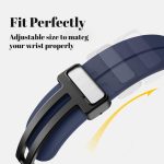 ⁦NESLIN Magnetic Band Compatible with Huawei Watch GT5/GT5 Pro 2024/GT4/Watch 4/4 Pro 46mm/GT3/GT3 Pro 46mm/GT2/GT 46mm/GT2 Pro/GT2e/GT Runner, 22mm Magnetic D-Buckle Replacement Silicone Strap⁩ - الصورة ⁦5⁩