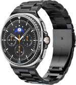 Stainless Steel Band Compatible with Samsung Galaxy Watch 8 Classic 46mm, Business Metal Strap Replacement Band for Men Women