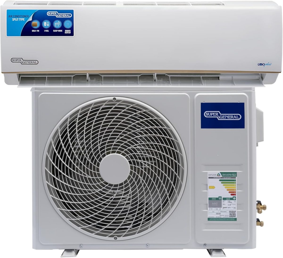 ⁦Super General 1.5 Ton Split System Air Conditioner with Cool Function | Model No KSGS183GE1 With Two Years Warranty⁩ - الصورة ⁦3⁩