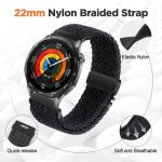Compatible with Huawei Watch GT 5 46mm Strap,22mm Woven Nylon Replacement Straps for GT 4 46mm, One-click Replacement Strap for Watch 4/4 Pro/Ultimate with Parachute Buckle