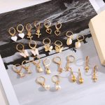 ⁦Shining Diva Fashion 12 Pairs Combo Set Latest Stylish Drop Earrings for Women and Girls (15859er)⁩ - الصورة ⁦6⁩