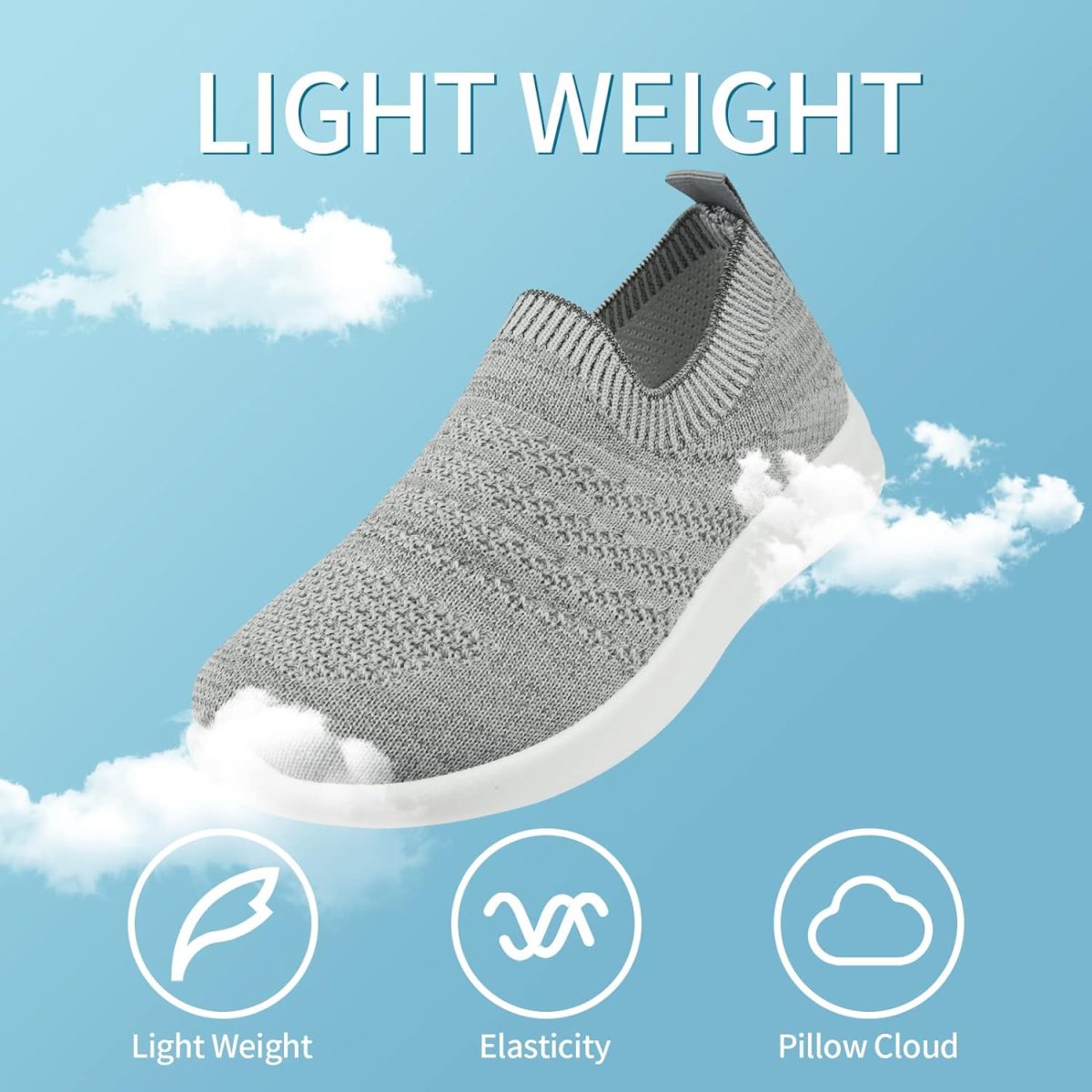 ⁦D.D.Star Kids Shoes Slip on Lightweight Children Running Sneakers Boys and Girls Shoes Breathable Sports Shoes Size 25 to 38.⁩ - الصورة ⁦5⁩