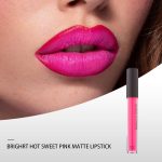 ⁦Velvet Matte Bright Hot Pink Liquid Lipstick, Waterproof Quick-Drying Non-Sticky Full-Coverage Lip Gloss, Lipsticks for Women Long Lasting Matte Lipstick⁩ - الصورة ⁦7⁩