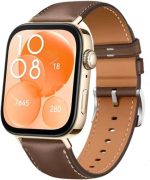 NESLIN Leather Band Compatible with Huawei Watch Fit 4/4 Pro 2025/Fit 3 Band Replacement Straps, Premium Leather Classic Style Replacement Strap Wristband for Women Men