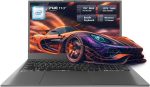 Machenike 17.3’’ Laptop, Intel Processor, 16GB DDR5 RAM, 1TB SSD, Backlit Keyboard, Large-Screen with 120Hz Refresh Rate, Perfect for Work, School, and Streaming, Windows 11 Home, Modern Grey