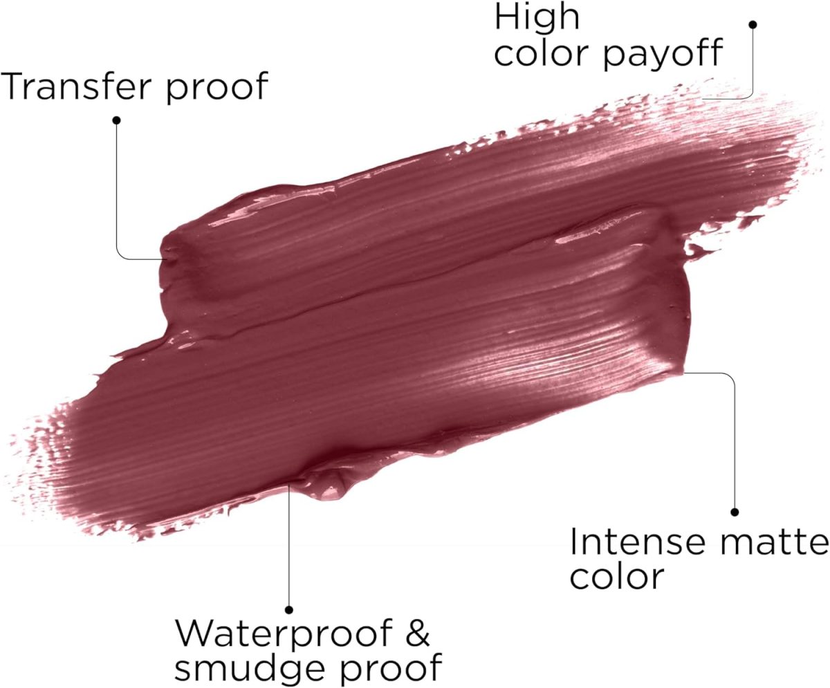 ⁦ZM Zayn & Myza Transfer-Proof Power Matte Lip Colour – Waterproof & Smudge-Proof, Vegan & Halal, High-Payoff “Rosewood Nude,” 6 ml | أحمر شفاه مطفي مقاوم للتحويل والماء، نباتي وحلال، بدرجة “روز وود ن⁩ - الصورة ⁦4⁩