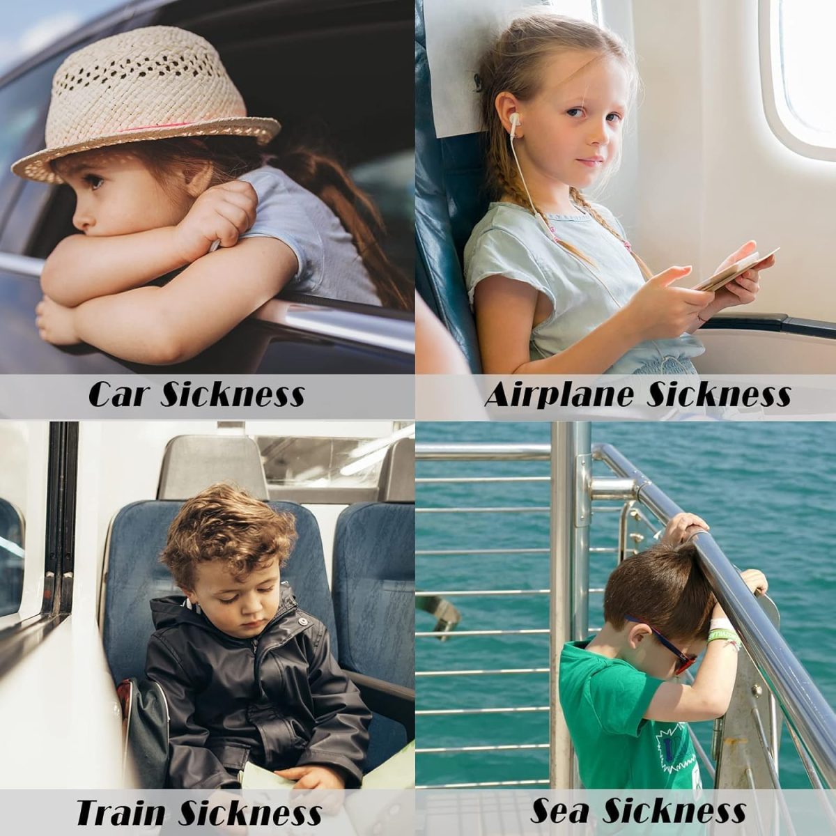 ⁦Sickness Bands,2 Pairs Motion Sickness Wristbands for Kids and Adults-Motion Sickness Bands-Anti Nausea Wristbands-Nausea Bands for Morning Car Travel Sea Sickness⁩ - الصورة ⁦6⁩
