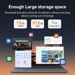 ⁦CFVOCUY Laptop Computer, 15.6'' FHD IPS Student Laptops, Celeron N5095 4-Core Processor, 12GB RAM + 512GB SSD up to Expandable 1TB, 2.4G+5G WiFi, 2 Years Warranty, Long Battery Life⁩ - الصورة ⁦2⁩