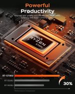 ⁦KAIGERR 2025 Laptop, Laptop Computer with AMD Ryzen 7 5000 Series (8C/16T, Up to 4.3GHz), 16GB RAM 512GB NVMe SSD Windows 11 Laptop, Radeon RX Vega 8 Graphics, WiFi 6, 53Wh Battery, Backlit KB⁩ - الصورة ⁦9⁩