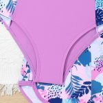 ⁦Xumplo Girls Swimming Costume Tween Girl One Piece Swimsuit with Shorts Young Girls Floral Swimwear Bathing Suit⁩ - الصورة ⁦6⁩