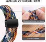 ⁦KEYSJEFF Compatible with Apple Watch Strap 45mm 44mm 42mm 41mm 40mm, Braided Nylon Sport Band Adjustable Elastics Magnetic Buckle Straps for Iwatch Series 9/8/7/6/SE/5/4⁩ - الصورة ⁦4⁩