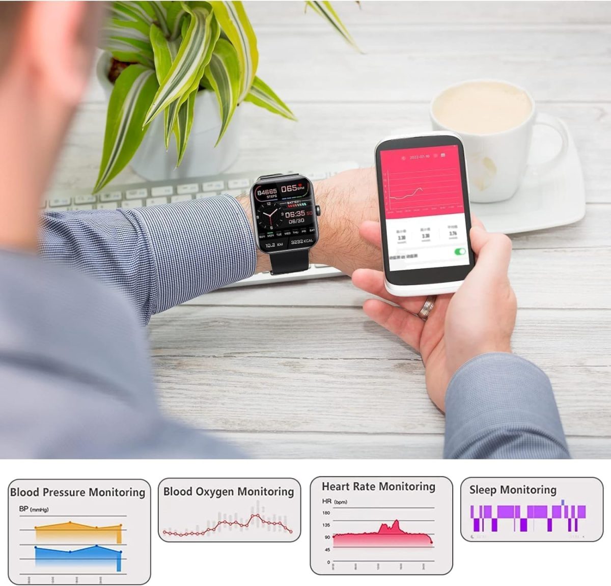 ⁦LYAROMIS 2025 Smart Watch for Men Women, 1.91" HD Smartwatch with 100+ Sports Modes,Blood oxygen test, Heart Rate/Sleep Monitor, Activity Tracker for Android/iPhone(F57L)⁩ - الصورة ⁦3⁩